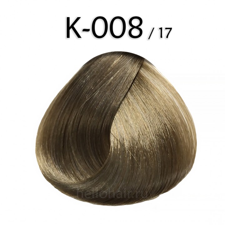 Волосы на капсулах K-008/17, LIGHT CHESTNUT ASH BLONDE, светло-каштановый пепельный блондин, цена за 100 грамм
