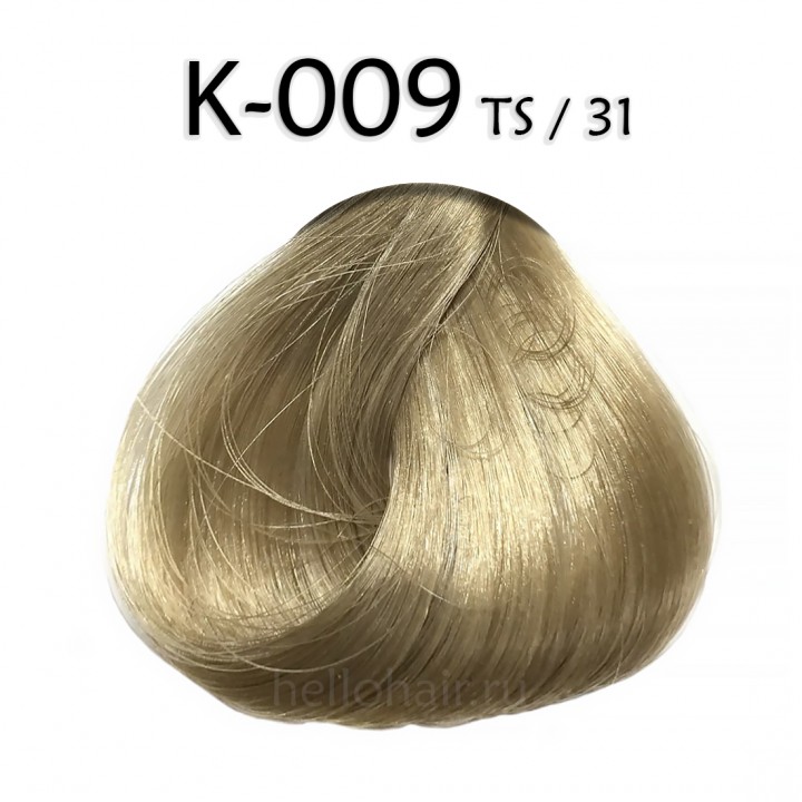Волосы на капсулах K-009-TS/31, CIDERAL ASH BLONDE, мерцающий пепельный блондин, цена за 100 грамм